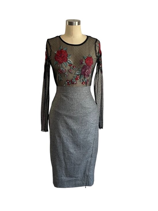 Banana Republic Gray High Waist Pencil Skirt - 4 - Picture 1 of 7